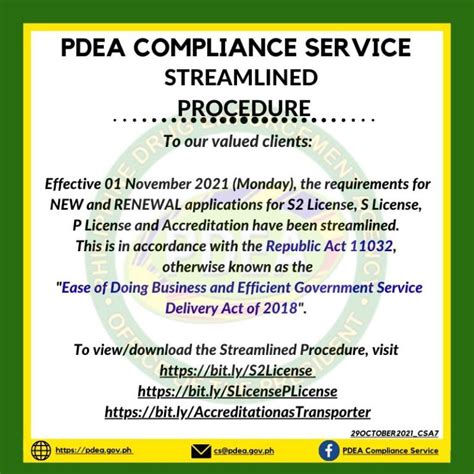 s2 license renewal 2024|PDEA Compliance Service Streamlined Procedure .
